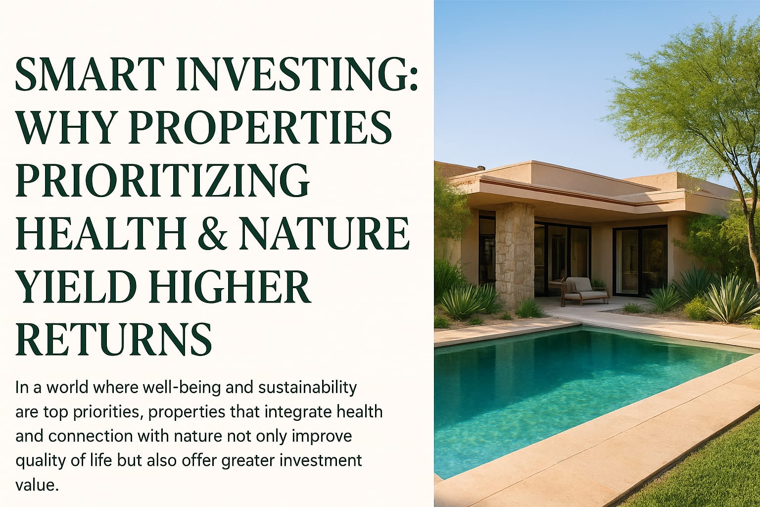 Smart Investment: High-Value Healthy & Sustainable Luxury Properties