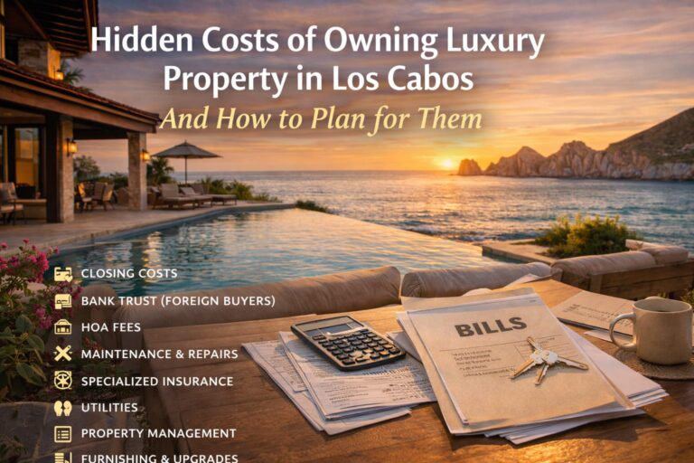 Hidden costs of owning Luxury Property in Los Cabos
